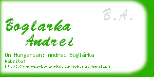 boglarka andrei business card
